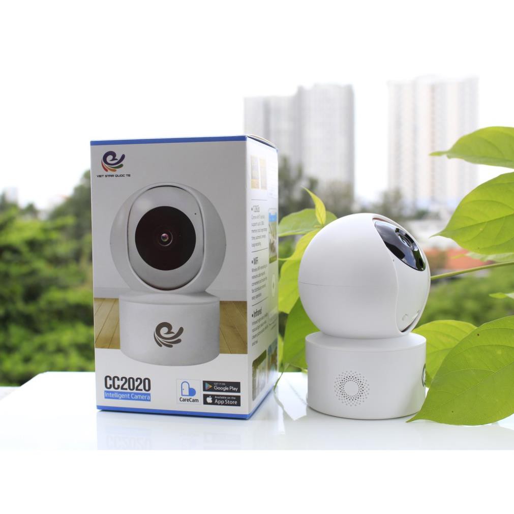 Camera Thông Minh Trong Nhà CareCam CC2020 - Xoay 360 - Báo Động Chống Trộm - Hàng Chính Hãng