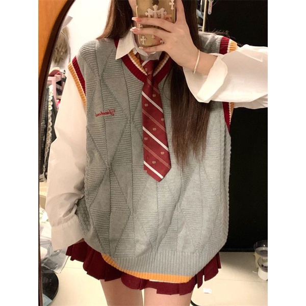Áo Dệt Kim Không Tay Thời Trang Nhật Bản Dành Cho Nữ