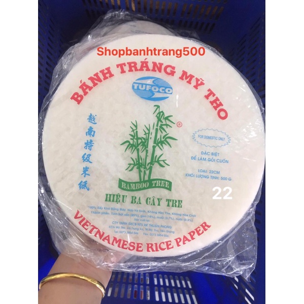Bánh Tráng Cuốn 3 cây tre tròn size 22 gói 500gr
