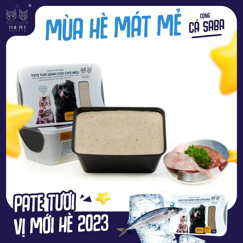 Pate tươi Chó Mèo The Pet Viet Nam vị Cá Saba (Japanese saba mackerel) - Hộp 1kg