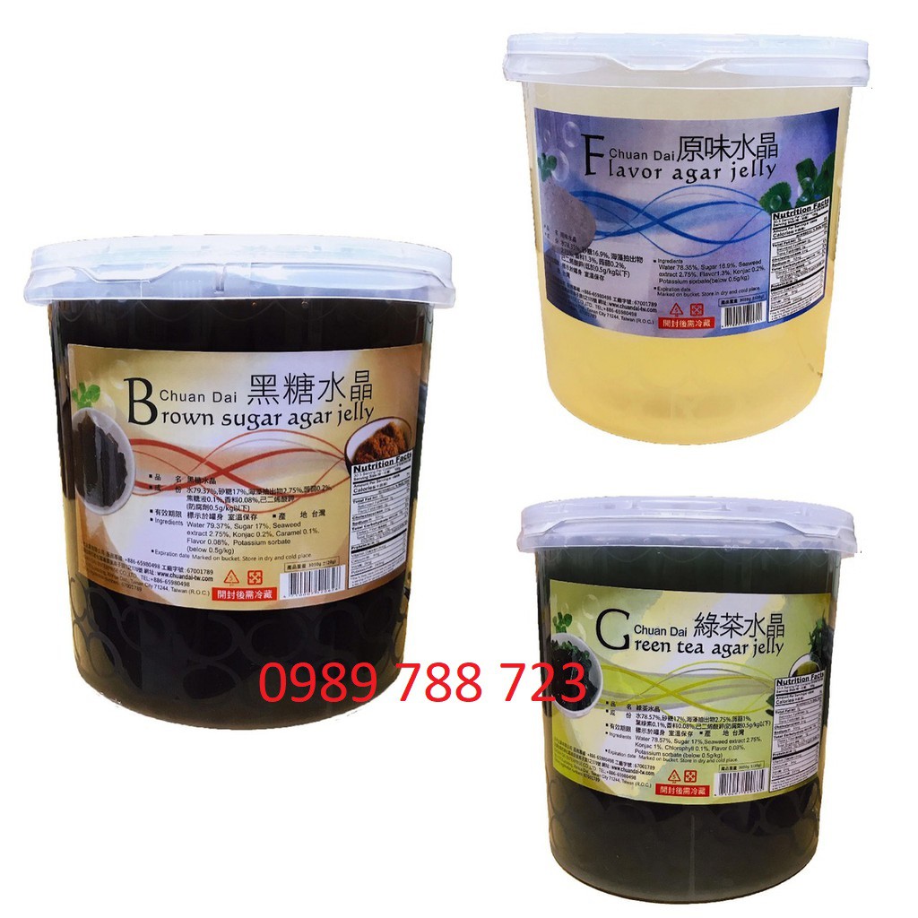 Thạch ống hộp 3.3kg Có Đủ Các Mùi topping cực ngon