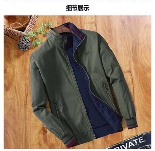Áo gió kaki nam 2 mặt