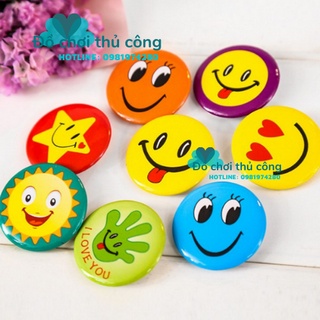 Sét 10 Huy Hiệu Nhiều Hình Thái Cài Áo Hình Mặt Cười Dễ Thương Cho Bé