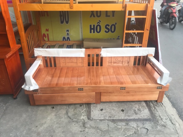 Ghê gấp hộc kéo 1m2 x 2m