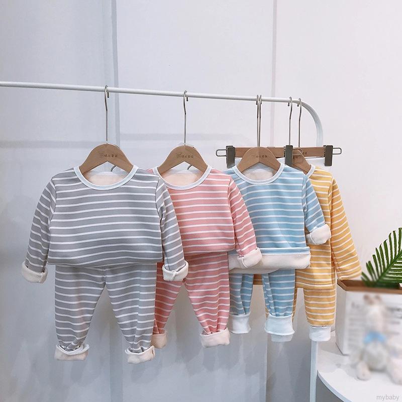 Bộ Đồ Ngủ Cotton Họa Tiết Kẻ Sọc Xinh Xắn Cho Mẹ Và Bé