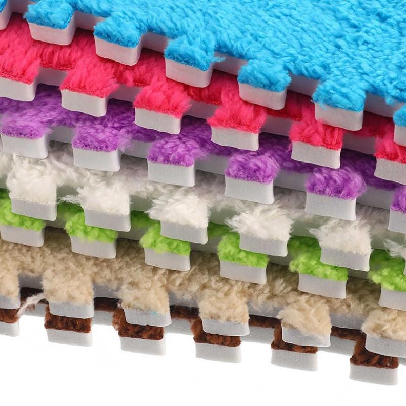 Thảm Xốp Ghép Mặt Lông Mềm 30*30*1cm Đẹp, An Toàn