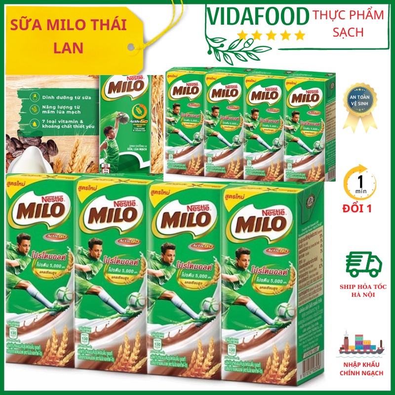 Sữa Milo Thái Lan, Sữa Milo Thái Lan Hộp 180Ml, Thùng 48 Hộp Hàng Loại 1 Nhập Khẩu Chính Hãng Thái Lan, Ngon Đậm Vị