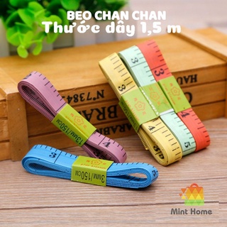 Thước dây cuộn đo eo mini, thước đo chiều cao cho bé 150cm, may quần áo