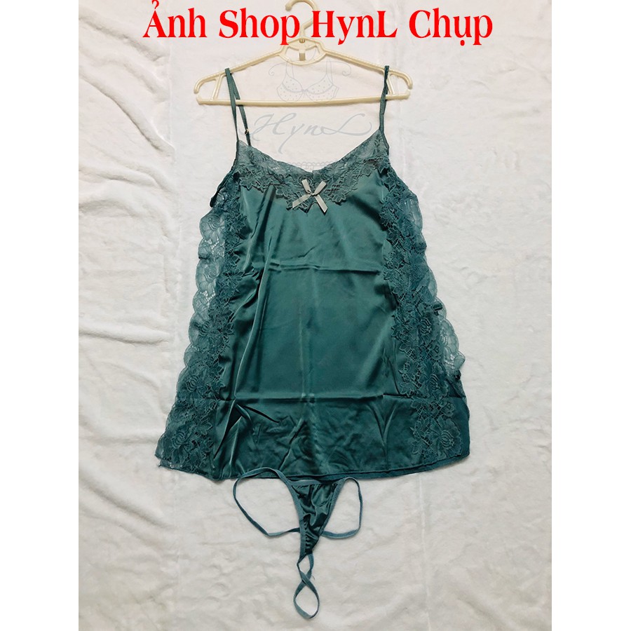Đầm Ngủ Sexy 2 Dây Lụa Satin HynL Váy Ngủ Sexy Xuyên Thấu Gợi Cảm V004 | BigBuy360 - bigbuy360.vn