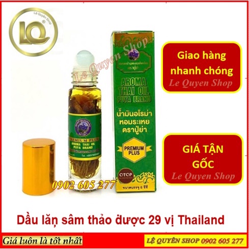 [Combo]6 Dầu lăn thảo dược 29 vị Thái Lan 8ml