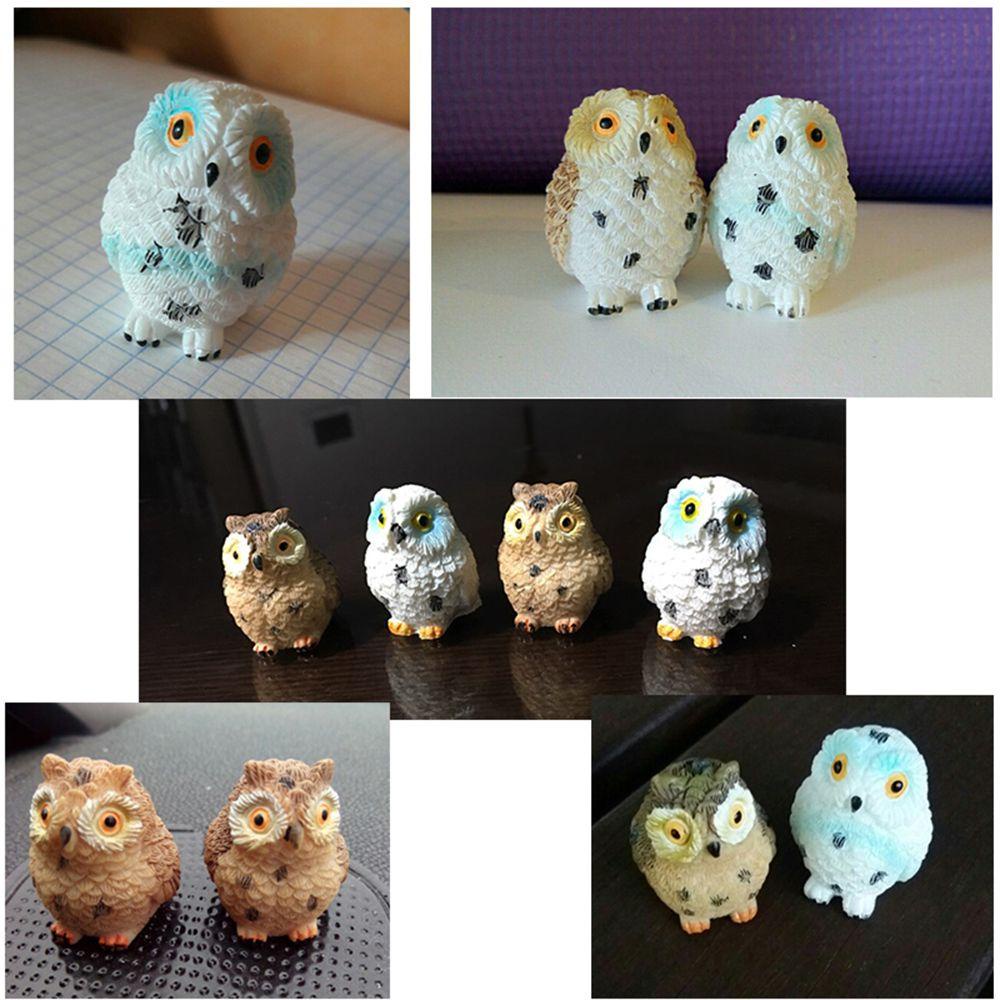 Set 4 Đồ trang trí Chim Cú Mini Trang Trí Sân Vườn