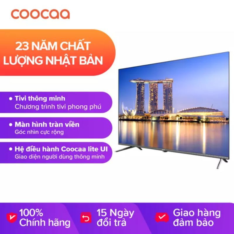 SMART TV Full HD Coocaa 40 inch tivi - Tràn viền - Model 40S3N (Bạc) - 43 Chân viền kim | BigBuy360 - bigbuy360.vn