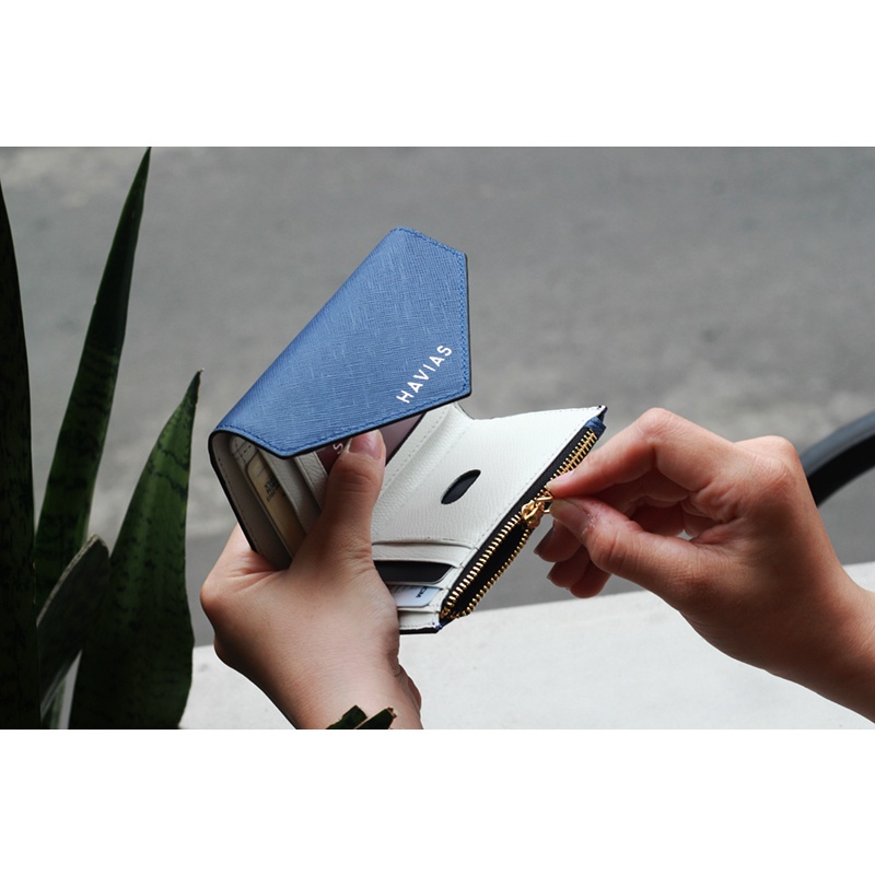 Ví gấp Heart2 Mini Wallet HAVIAS Xanh Navy