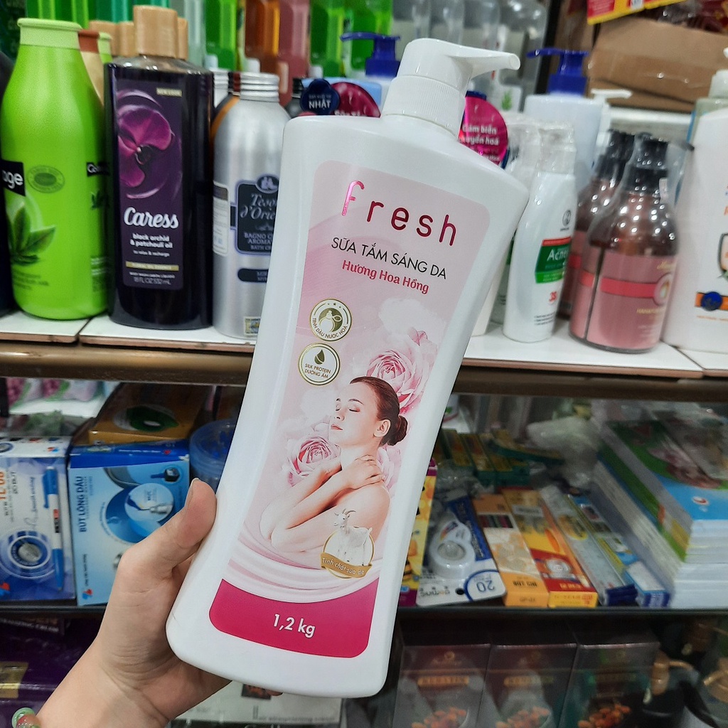 Sữa tắm Fresh sáng da hương hoa Hồng 1.2kg