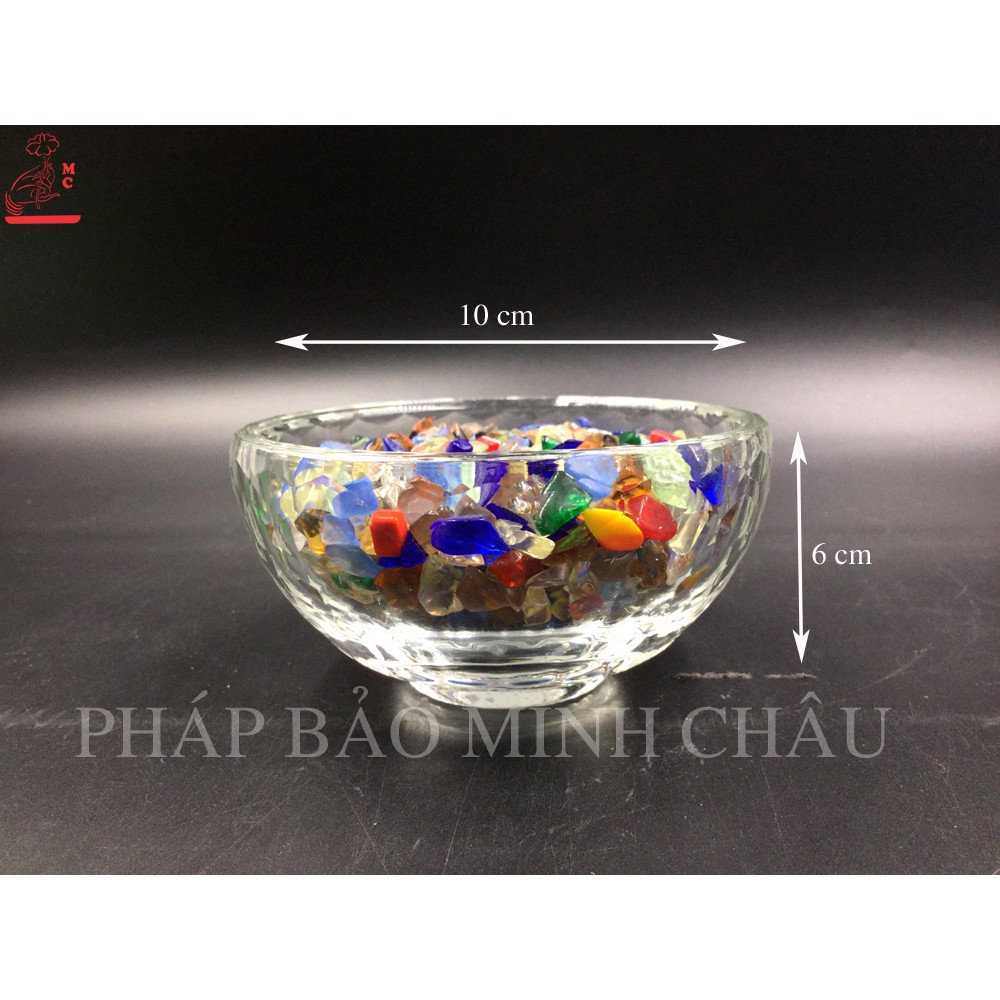 Chén thủy tinh 7 màu to 10cm
