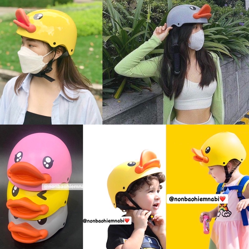 Mũ bảo hiểm cho bé vịt vàng B.Duck siêu dễ thương - Cho Bé & Người Lớn