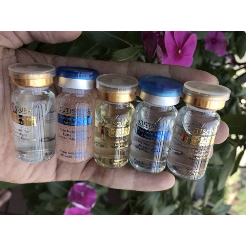 Tế bào gốc cutiscura mụn,trắng da,trẻ hóa,nám tàn nhang sẹo rỗ  tặng kèm nút chiết dùng lăn kim phi kim bôi dưỡng
