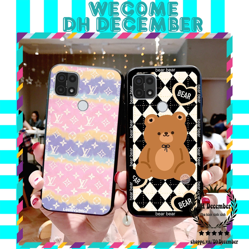 Ốp lưng Oppo A15 / A15S in hình 3D GẤU HỒNG-GẤU BE3R -XINH XẺO CỰC ĐẸP