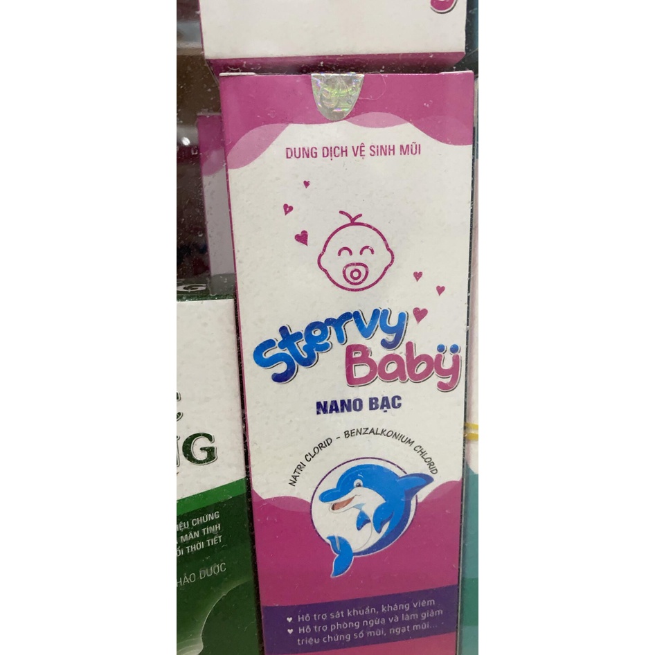 Xịt rửa mũi Stervy baby Nano bạc 70ml