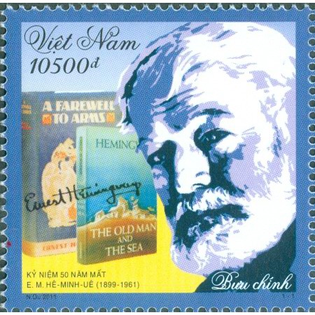 Tem sưu tập MS 1008 Tem Việt Nam Kỷ niệm 50 năm mất Ernest Miller Hemingway (1899 – 1961) 2011