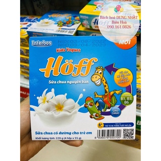 Sữa chua trái cây Hoff đủ vị (vỉ 4 hộp 220g) hsd mới