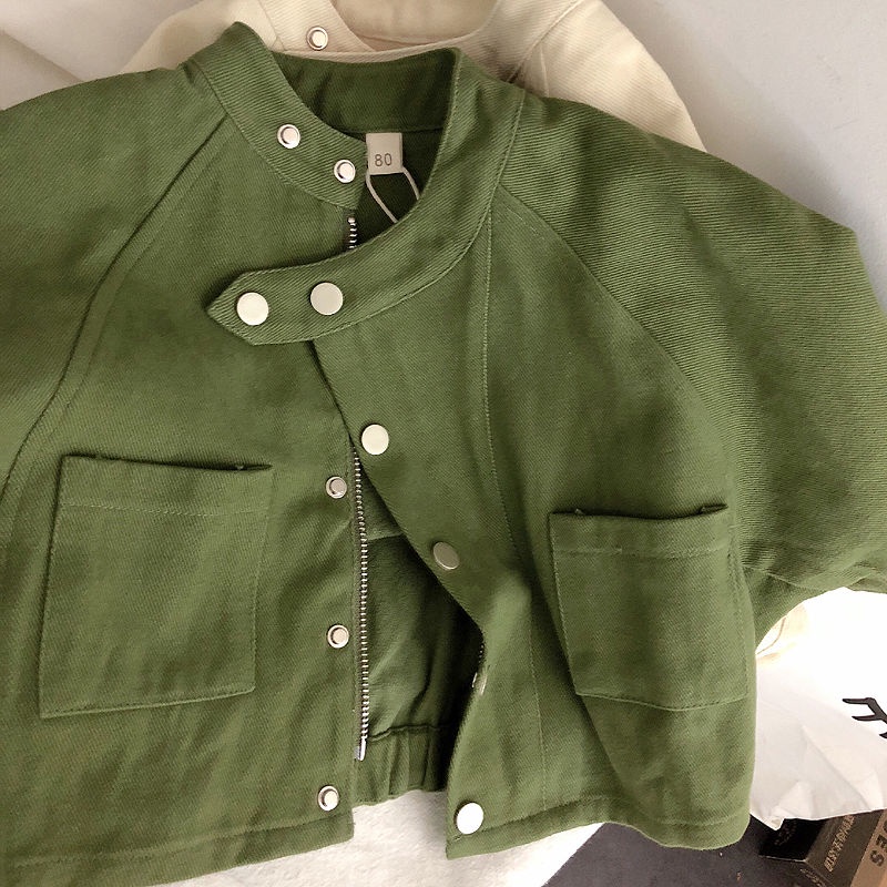 Áo Khoác Tay Cánh Dơi Dáng Rộng Màu Trơn Phong Cách Hàn Quốc Thời Trang Xuân Thu Hàng Mới Cho Bé Trai / Gái