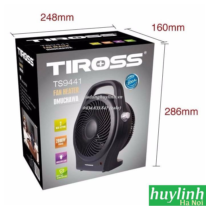 Quạt sưởi 2 chiều Tiross TS-9441 - 2000W