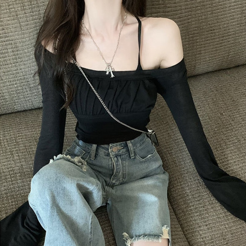 Áo Thun Nữ Dài Tay Cổ Tròn Thời Trang Hàn