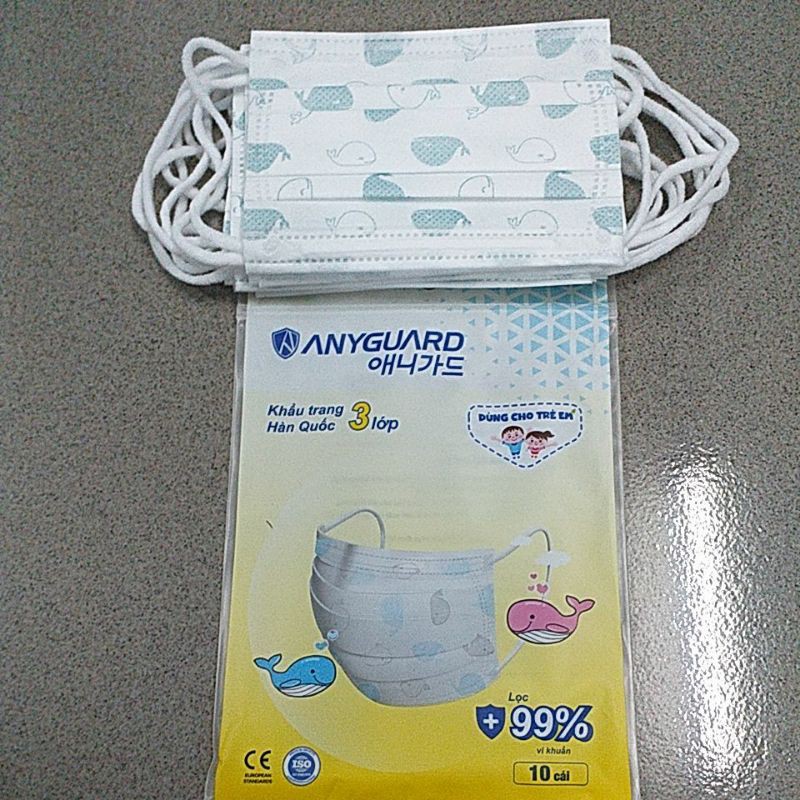 Khẩu trang trẻ em Anyguard túi 10 cái | BigBuy360 - bigbuy360.vn