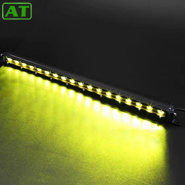 Đèn Led Bar Trợ Sáng 6 Bóng 18W Dài 18cm Ánh Sáng Vàng