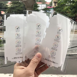 Miếng dán dẻo PPF trong suốt cho iPhone 11, 11 Pro, 11 Pro Max mặt trước mặt sau bảo vệ máy siêu tốt