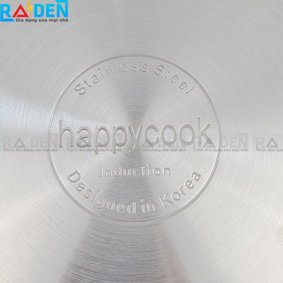 Chảo cạn từ inox 3 đáy size 28cm Happycook