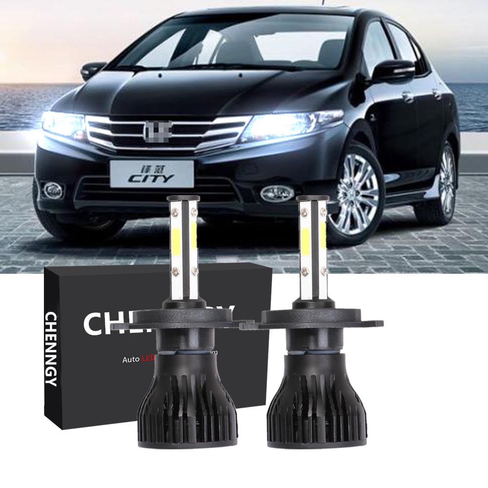 Bộ 2 Đèn Pha Led H4 6000k Ánh Sáng Trắng Cho Honda City (Tmo) 5th Gen,Year 2008-2014