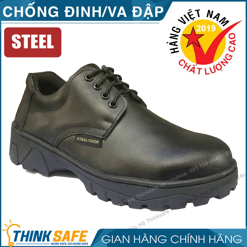 Giày bảo hộ lao động Steel Good da bò thật, chống đinh, chống va đập, kháng dầu - Thinksafe