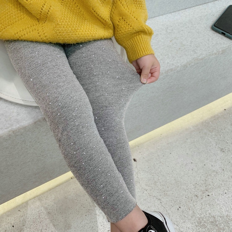 Quần legging vải nỉ phong cách thời trang xuân thu cho bé gái