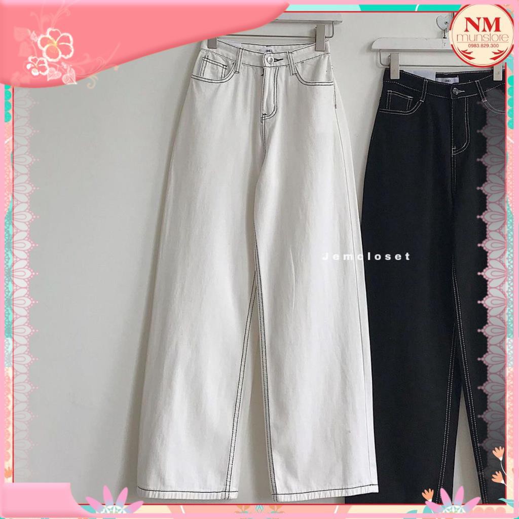 Quần kaki chỉ nổi Nhật Minh chất kaki from ống rộng chỉ nổi 2 size M và L