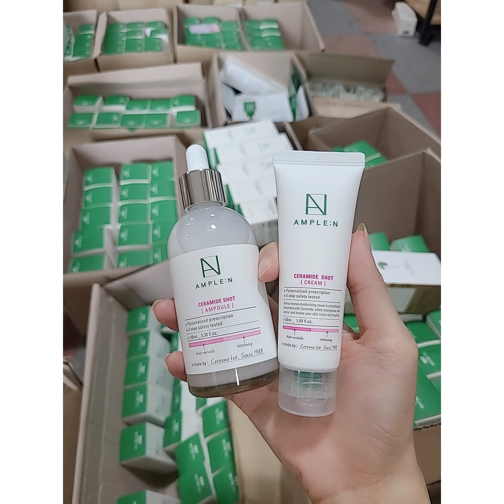 TINH CHẤT AM.PLE:N AMPOULE MOISTURIZING CERAMIDE SHOT AMPOULE LARGE DƯỠNG PHỤC HỒI DA