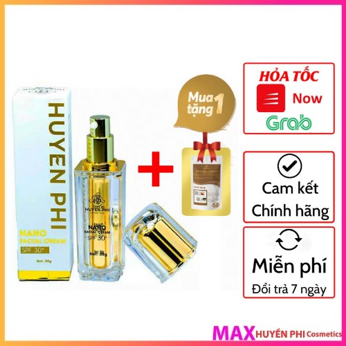 Kem Face Nano Huyền Phi Chính Hãng - Dưỡng Trắng Da Mặt Cấp Tốc Mờ Thâm Nám Chống Nắng SPF 30+