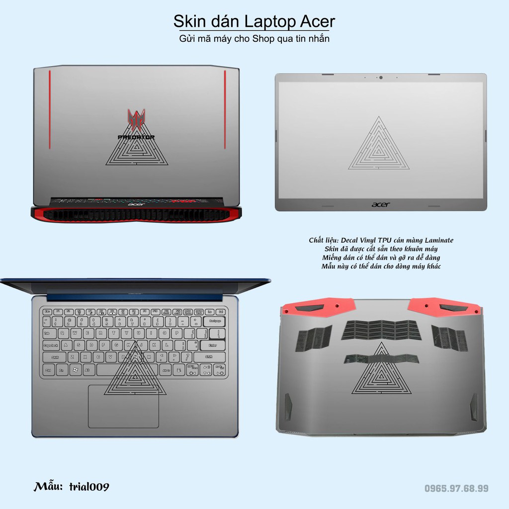 Skin dán Laptop Acer in hình Đa giác _nhiều mẫu 2 (inbox mã máy cho Shop)