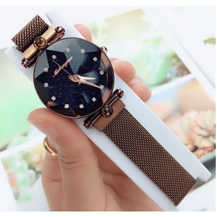 [ Big Sale Mua 1 Nhận 4] Đồng Hồ Nữ Khoá Nam Châm Cao Cấp Mobangtuo 2018 Chính Hãng Đính Đá Hai Bên Dây Sang Trảnh | BigBuy360 - bigbuy360.vn