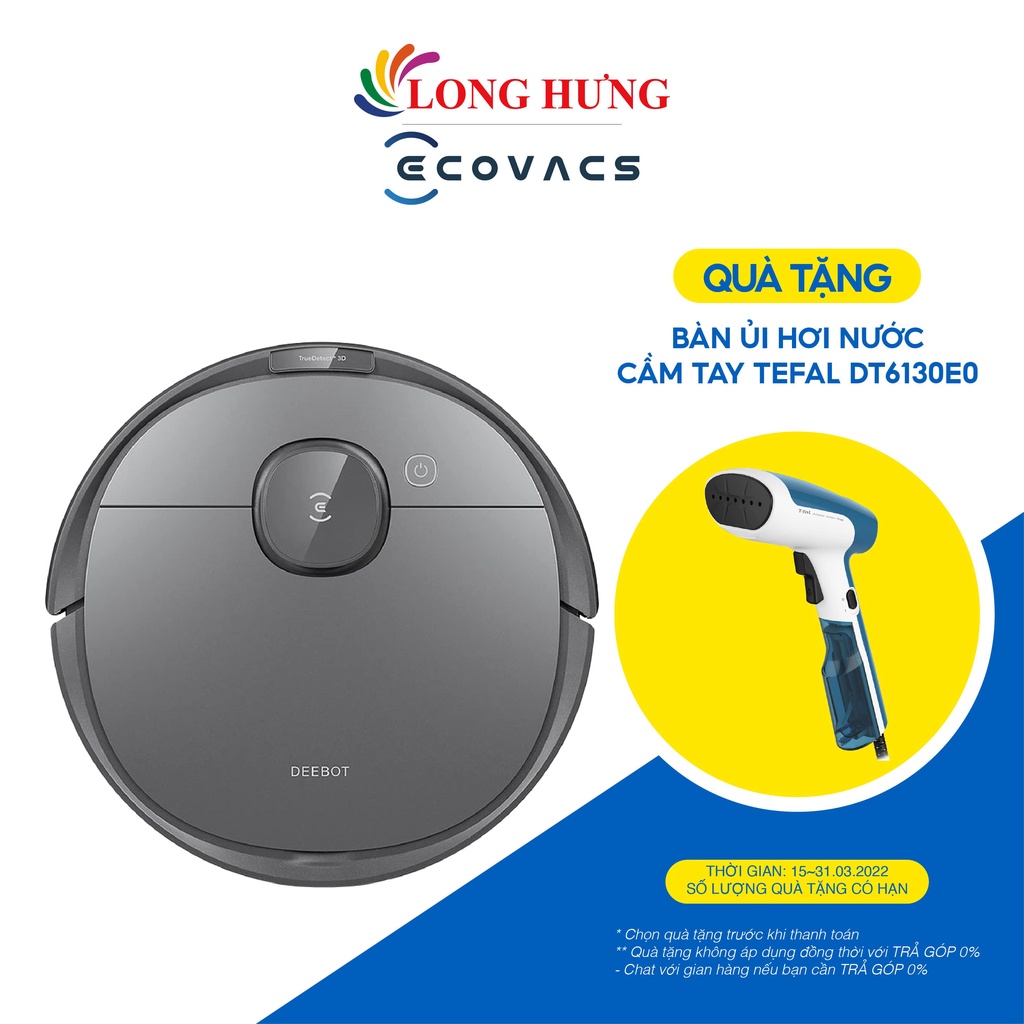 Robot hút bụi Ecovacs Deebot Ozmo T8 - Hàng chính hãng