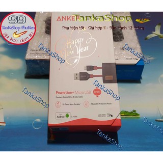 Cáp sạc micro usb anker powerline+ 0.9m - a8142 kèm bao da