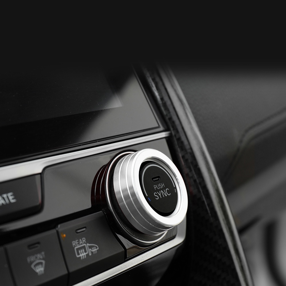 Vòng Dán Trang Trí Nút Khởi Động Máy Điều Hòa Trên Xe Hơi Honda Civic 2016 2017 2018 2019 2020