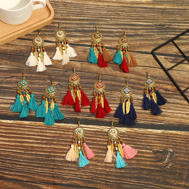 Khuyên tai boho khuyên bohemian đi biển du lịch