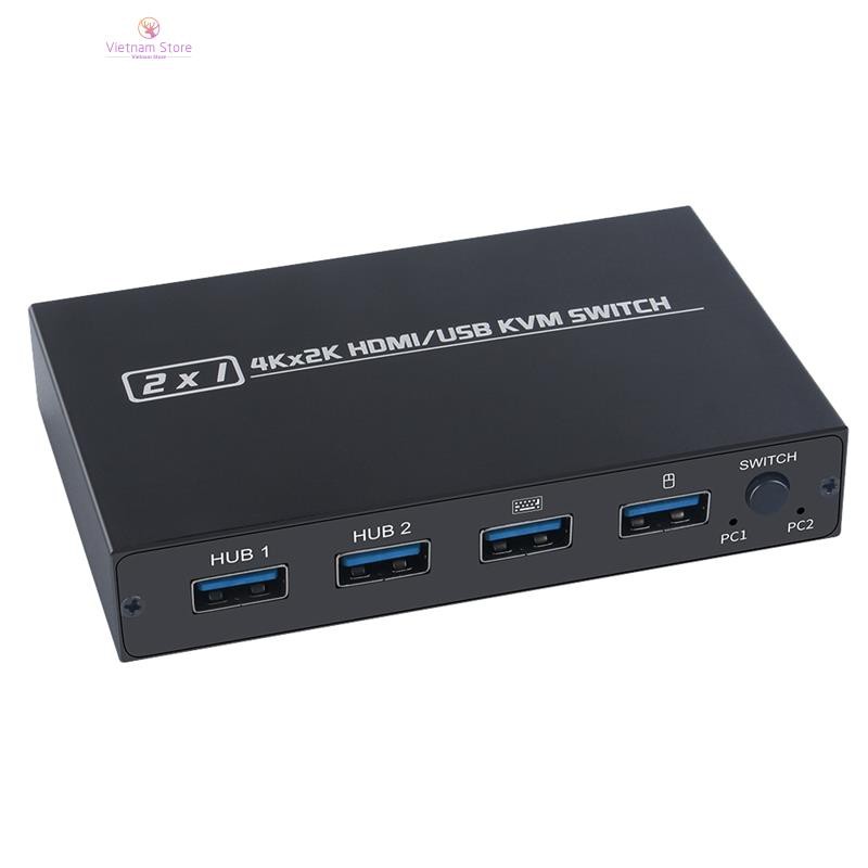 Bộ Chuyển Đổi 2 Cổng Usb Cao Cấp 2x1 4kx2k Hdmi / Usb Kvm
