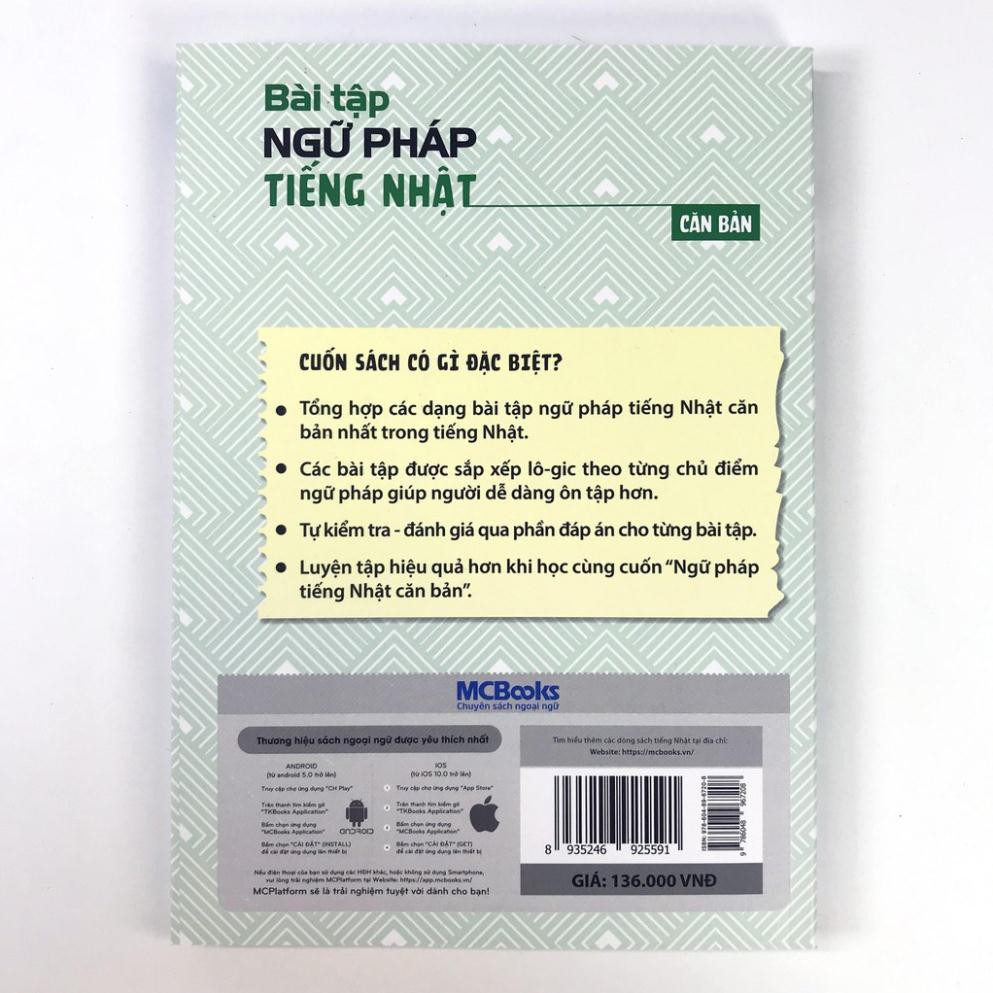 Sách - Bài Tập Ngữ Pháp Tiếng Nhật Căn Bản