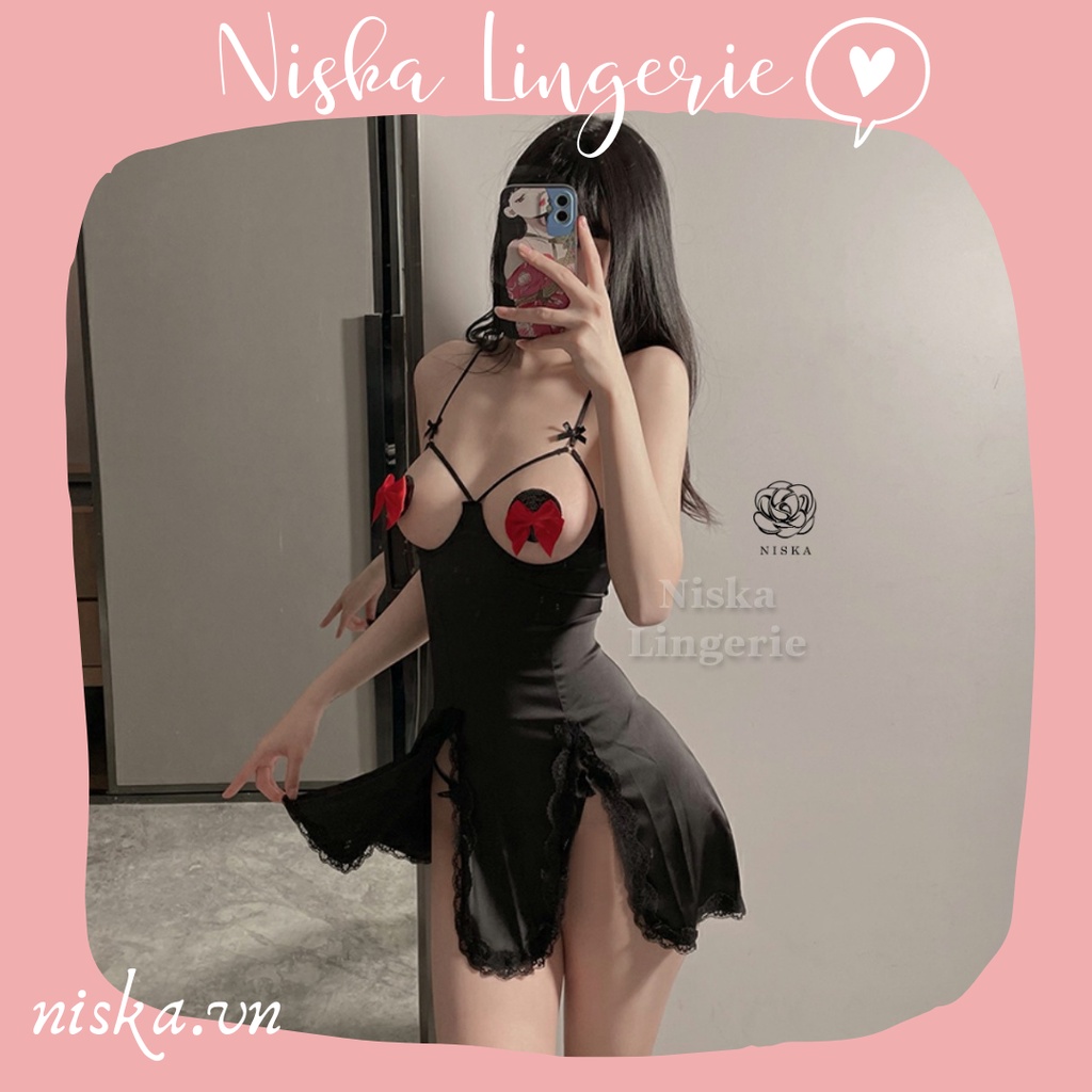 Đầm ngủ satin gợi cảm - Mã D269