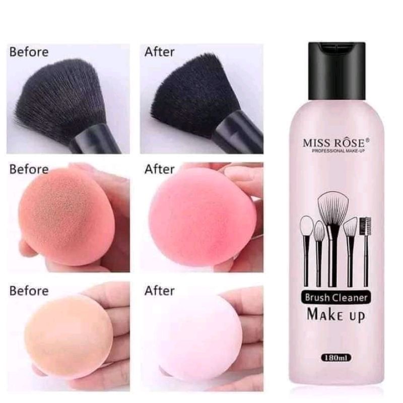 nước rửa cọ - rửa đạo cụ mackup chính hãng missrose có clip hướng dẫn