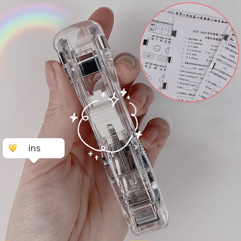 Kẹp ghim bấm giấy trong suốt đơn giản tiện lợi