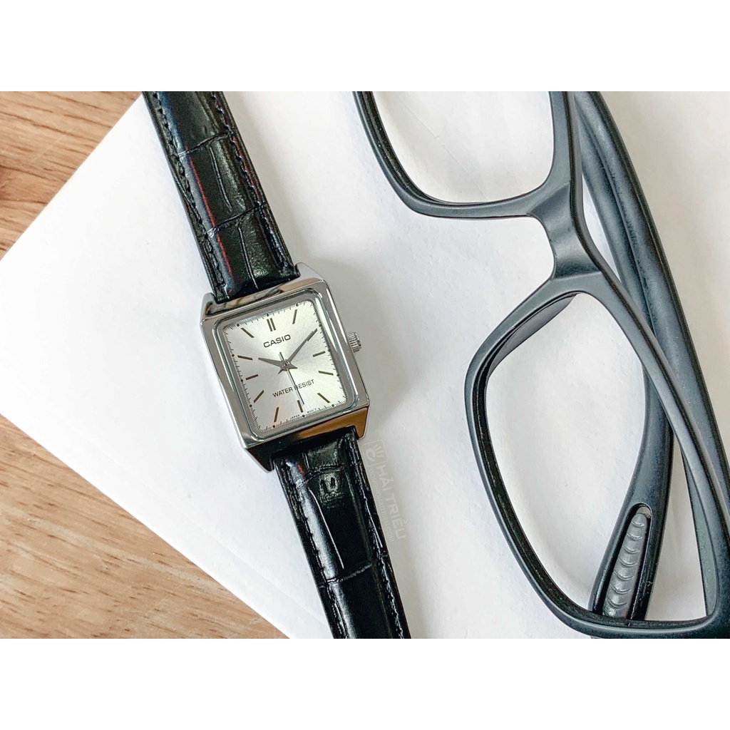 Đồng hồ nữ Casio mặt vuông LTP-V007 chính hãng Fridayshopping dây da và dây kim loại